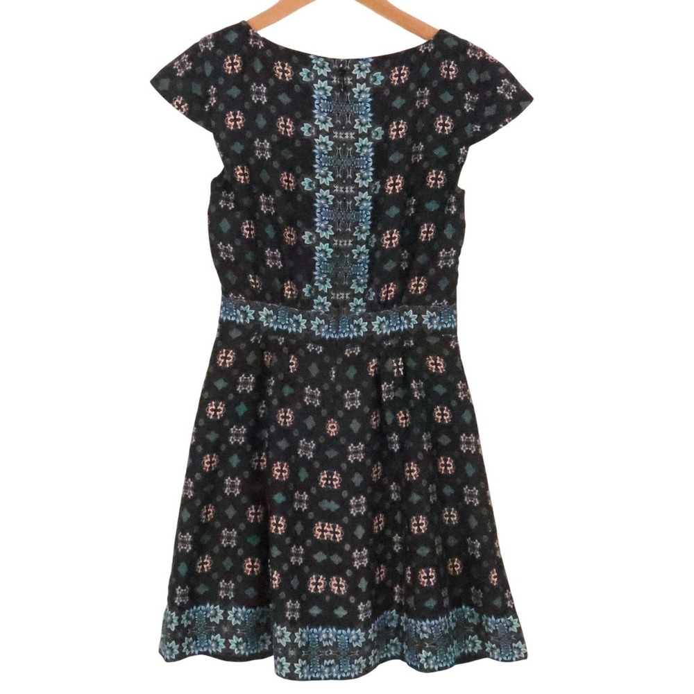 J Crew Silk Floral Dress Dress Size 00P Cap Sleeve Wedding Guest Preppy Office